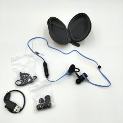 Bild von Bluetooth Fitnesskopfhörer Mikrofon blau AmazonBasics Headphones