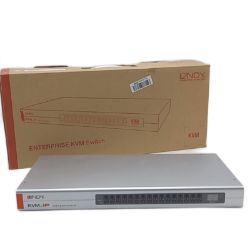 Bild von LINDY KVM Switch 16 Port silber VGA USB 230V Combo Steuerung Netzwerk Computer