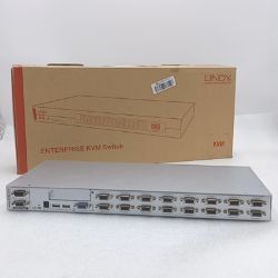 Bild von LINDY KVM Switch 16 Port silber VGA USB 230V Combo Steuerung Netzwerk Computer