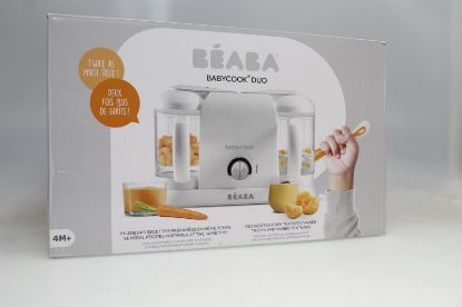 Bild von BÉABA Babycook Duo 4in1 Dampfgarer XXL 2x200 ml Weiß Silber Küchenmaschine Kraftvoll Schnell Vielseitig Effizient.